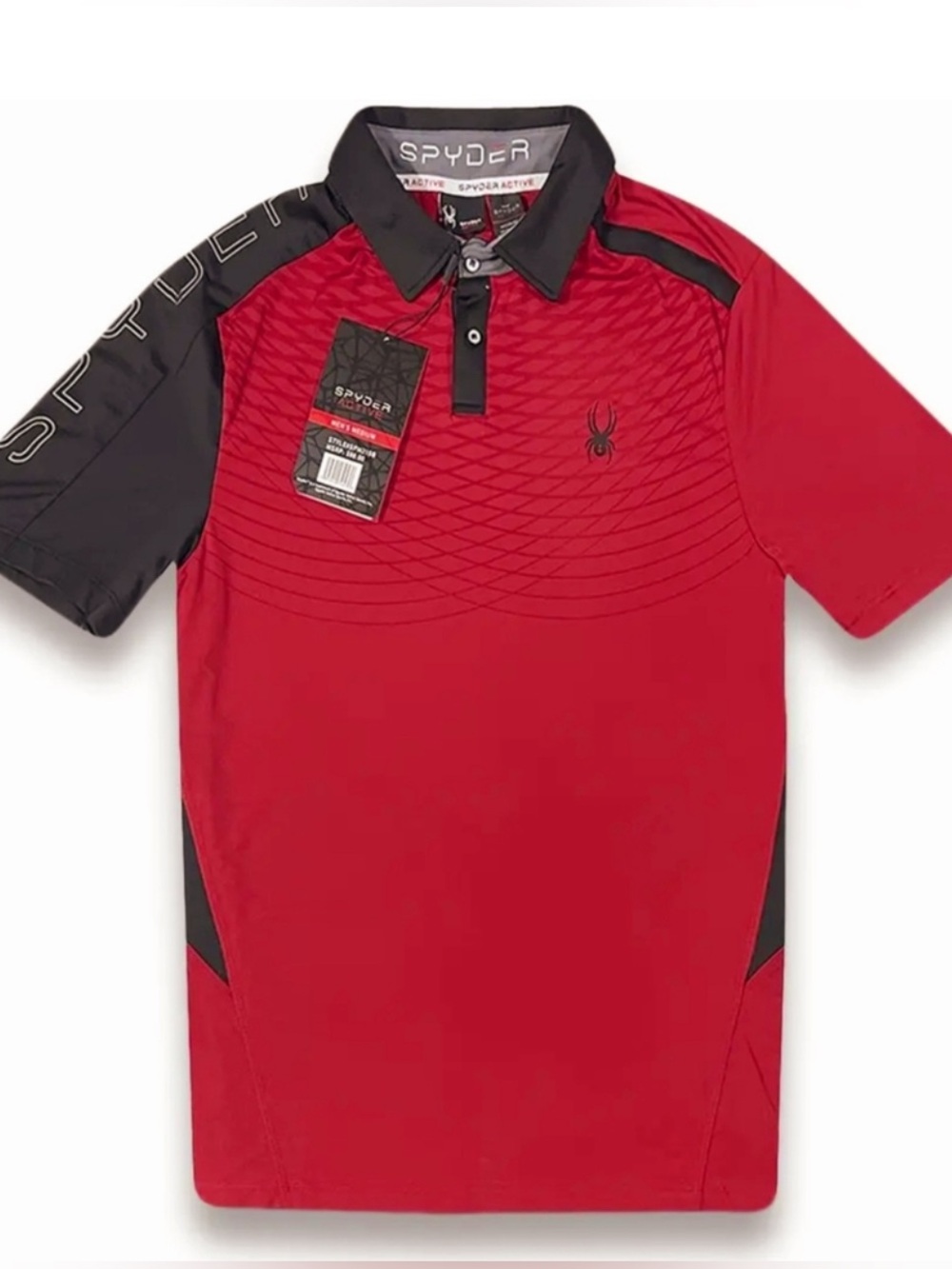 Spyder Red Polo with Black Accents